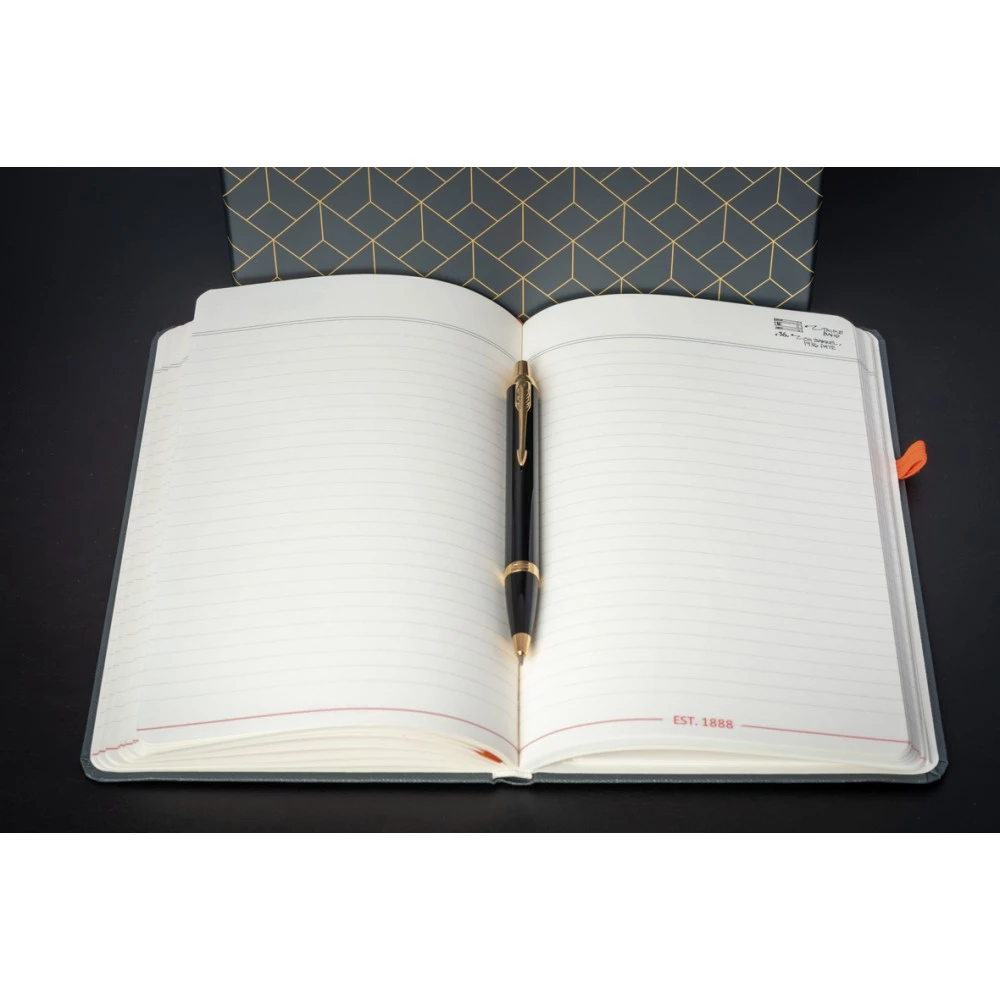 Набор Parker IM Black GT (шариковая ручка + блокнот)