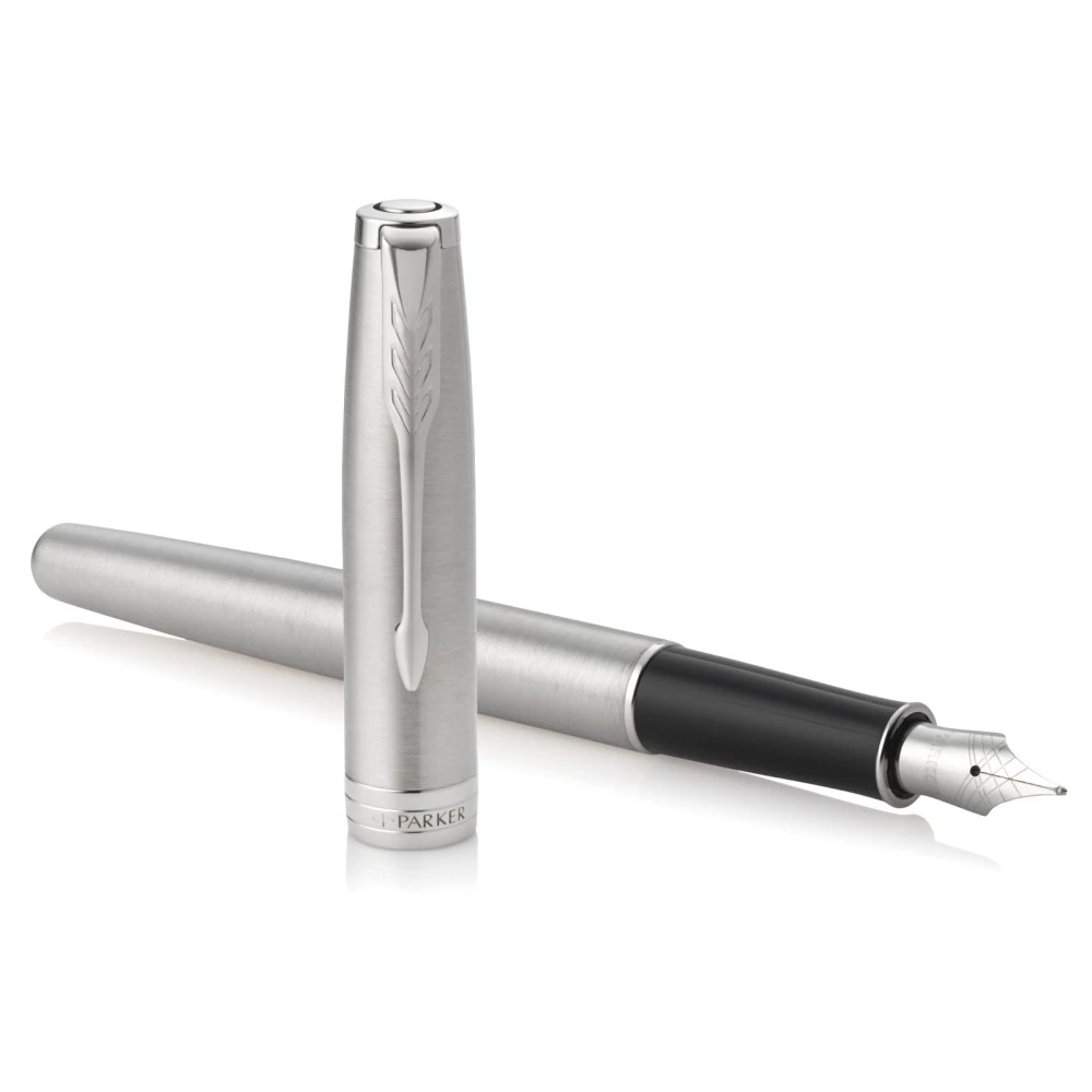 Набор: перьевая ручка + блокнот Parker Parker Sonnet Core F526, Stainless Steel CT (Перо M)