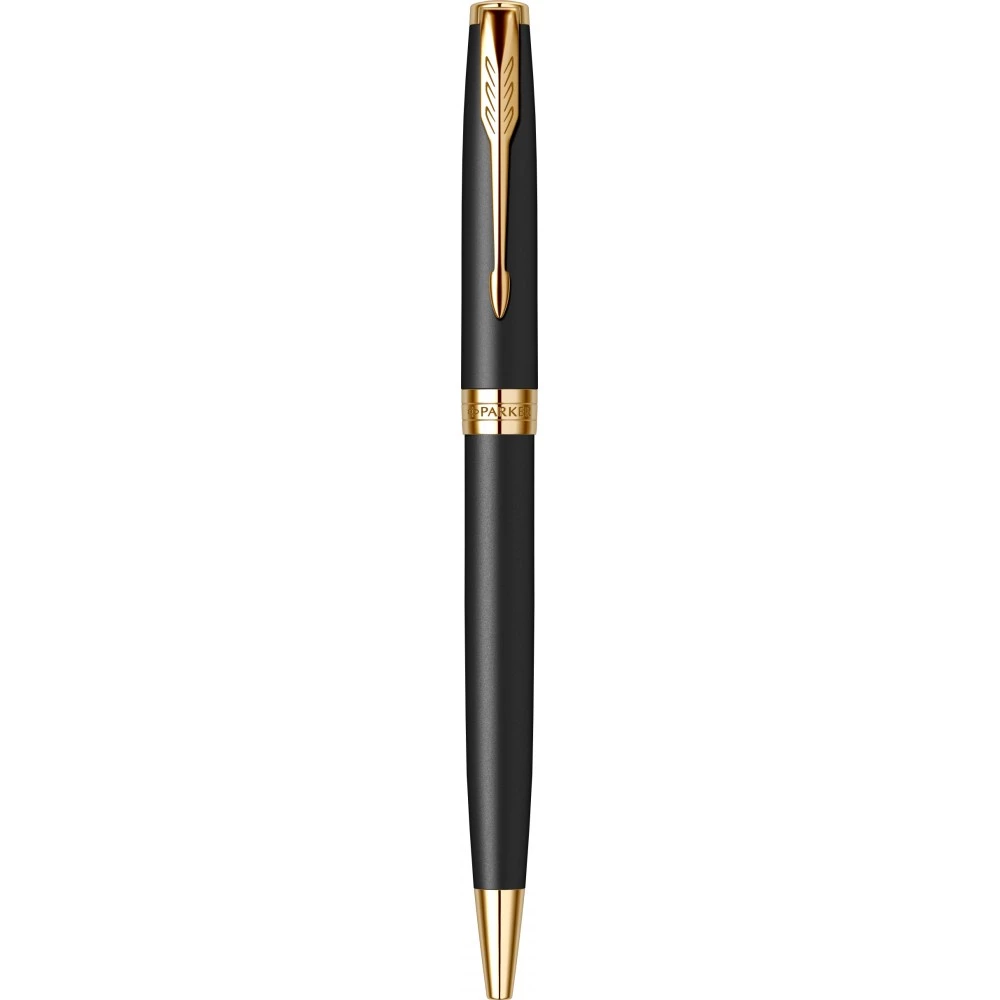 Подарочный набор: Шариковая ручка Parker Sonnet Core K528, Matte Black GT +  Ежедневник Premium, Black GS